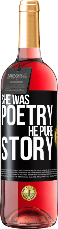 29,95 € 免费送货 | 桃红葡萄酒 ROSÉ版 她是诗歌，他纯真的故事 黑标. 可自定义的标签 青年酒 收成 2023 Tempranillo