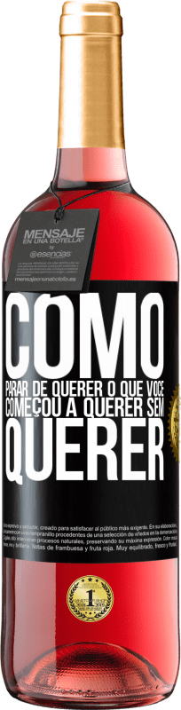 29,95 € Envio grátis | Vinho rosé Edição ROSÉ Como parar de querer o que você começou a querer sem querer Etiqueta Preta. Etiqueta personalizável Vinho jovem Colheita 2025 Tempranillo