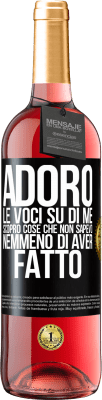 29,95 € Spedizione Gratuita | Vino rosato Edizione ROSÉ Adoro le voci su di me, scopro cose che non sapevo nemmeno di aver fatto Etichetta Nera. Etichetta personalizzabile Vino giovane Raccogliere 2023 Tempranillo