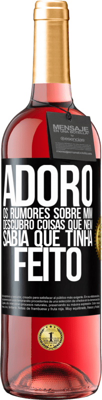 29,95 € Envio grátis | Vinho rosé Edição ROSÉ Adoro os rumores sobre mim, descubro coisas que nem sabia que tinha feito Etiqueta Preta. Etiqueta personalizável Vinho jovem Colheita 2024 Tempranillo