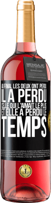 29,95 € Envoi gratuit | Vin rosé Édition ROSÉ Au final les deux ont perdu. Il a perdu celle qui l'aimait le plus et elle a perdu le temps Étiquette Noire. Étiquette personnalisable Vin jeune Récolte 2023 Tempranillo