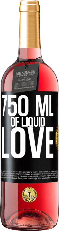 29,95 € 送料無料 | ロゼワイン ROSÉエディション 750ミリリットル液体愛の ブラックラベル. カスタマイズ可能なラベル 若いワイン 収穫 2023 Tempranillo
