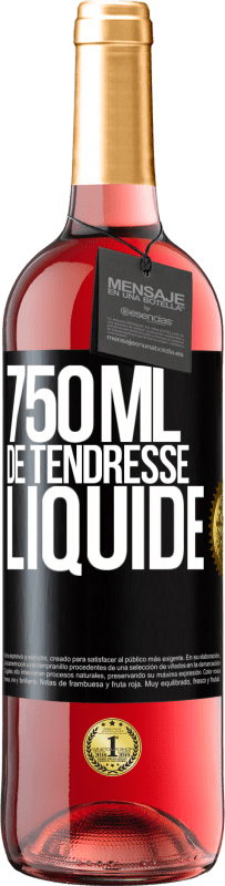 29,95 € Envoi gratuit | Vin rosé Édition ROSÉ 750 ml de tendresse liquide Étiquette Noire. Étiquette personnalisable Vin jeune Récolte 2023 Tempranillo