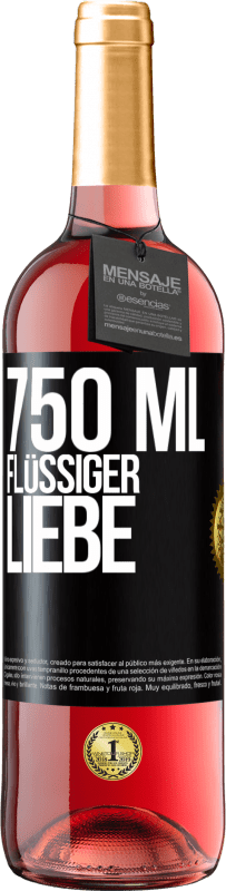 29,95 € Kostenloser Versand | Roséwein ROSÉ Ausgabe 750 ml flüssiger Liebe Schwarzes Etikett. Anpassbares Etikett Junger Wein Ernte 2024 Tempranillo