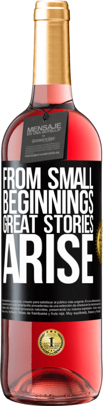 29,95 € Free Shipping | Rosé Wine ROSÉ Edition From small beginnings great stories arise Black Label. Customizable label Young wine Harvest 2023 Tempranillo