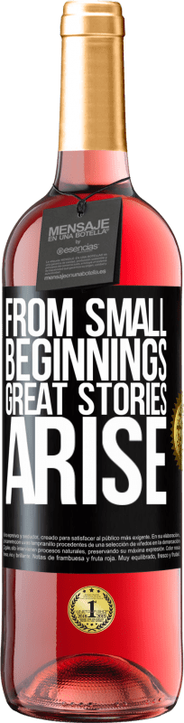 29,95 € Free Shipping | Rosé Wine ROSÉ Edition From small beginnings great stories arise Black Label. Customizable label Young wine Harvest 2024 Tempranillo