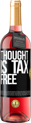 29,95 € 免费送货 | 桃红葡萄酒 ROSÉ版 思想是免税的 黑标. 可自定义的标签 青年酒 收成 2023 Tempranillo