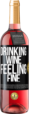 29,95 € Free Shipping | Rosé Wine ROSÉ Edition Drinking wine, feeling fine Black Label. Customizable label Young wine Harvest 2024 Tempranillo