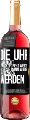 29,95 € Kostenloser Versand | Roséwein ROSÉ Ausgabe Die Uhr kann nicht zurückgedreht werden, aber sie kann wieder aufgezogen werden Schwarzes Etikett. Anpassbares Etikett Junger Wein Ernte 2025 Tempranillo
