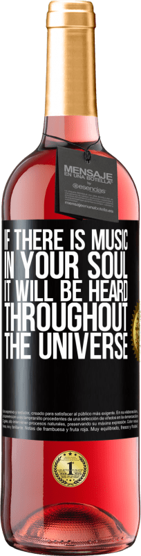 29,95 € 免费送货 | 桃红葡萄酒 ROSÉ版 如果您的灵魂中有音乐，那么它将在整个宇宙中听到 黑标. 可自定义的标签 青年酒 收成 2023 Tempranillo