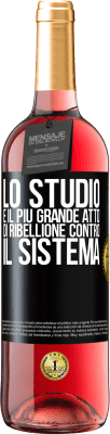 29,95 € Spedizione Gratuita | Vino rosato Edizione ROSÉ Lo studio è il più grande atto di ribellione contro il sistema Etichetta Nera. Etichetta personalizzabile Vino giovane Raccogliere 2024 Tempranillo