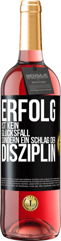 29,95 € Kostenloser Versand | Roséwein ROSÉ Ausgabe Erfolg ist kein Glücksfall, sondern ein Schlag der Disziplin Schwarzes Etikett. Anpassbares Etikett Junger Wein Ernte 2025 Tempranillo