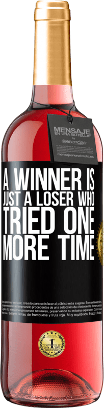 29,95 € 免费送货 | 桃红葡萄酒 ROSÉ版 胜利者就是失败者，他又尝试了一次 黑标. 可自定义的标签 青年酒 收成 2023 Tempranillo