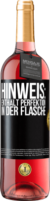 29,95 € Kostenloser Versand | Roséwein ROSÉ Ausgabe Hinweis: Enthält Perfektion in der Flasche Schwarzes Etikett. Anpassbares Etikett Junger Wein Ernte 2024 Tempranillo