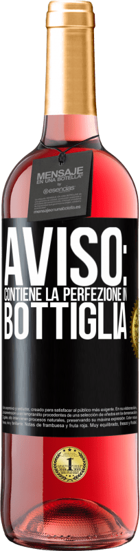 29,95 € Spedizione Gratuita | Vino rosato Edizione ROSÉ Avviso: contiene la perfezione in bottiglia Etichetta Nera. Etichetta personalizzabile Vino giovane Raccogliere 2024 Tempranillo