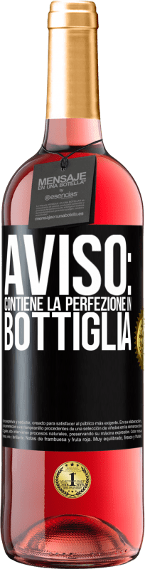 29,95 € Spedizione Gratuita | Vino rosato Edizione ROSÉ Avviso: contiene la perfezione in bottiglia Etichetta Nera. Etichetta personalizzabile Vino giovane Raccogliere 2025 Tempranillo