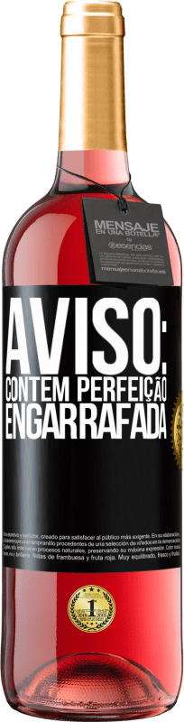 29,95 € Envio grátis | Vinho rosé Edição ROSÉ Aviso: contém perfeição engarrafada Etiqueta Preta. Etiqueta personalizável Vinho jovem Colheita 2024 Tempranillo