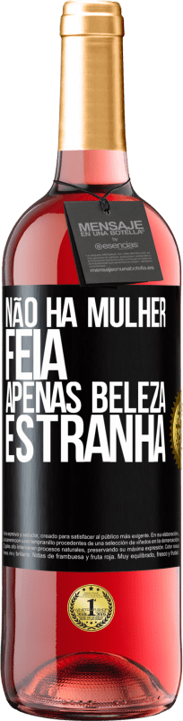 29,95 € Envio grátis | Vinho rosé Edição ROSÉ Não há mulher feia, apenas beleza estranha Etiqueta Preta. Etiqueta personalizável Vinho jovem Colheita 2024 Tempranillo