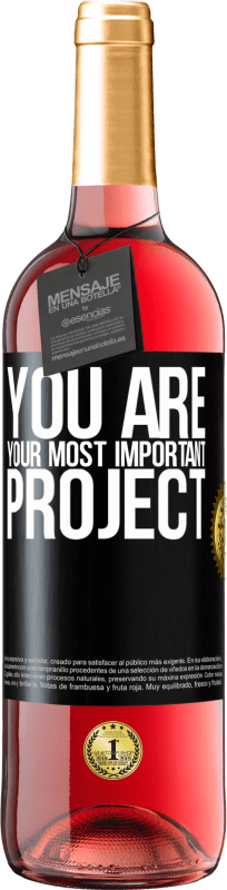 29,95 € Free Shipping | Rosé Wine ROSÉ Edition You are your most important project Black Label. Customizable label Young wine Harvest 2024 Tempranillo