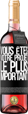 29,95 € Envoi gratuit | Vin rosé Édition ROSÉ Vous êtes votre projet le plus important Étiquette Noire. Étiquette personnalisable Vin jeune Récolte 2025 Tempranillo