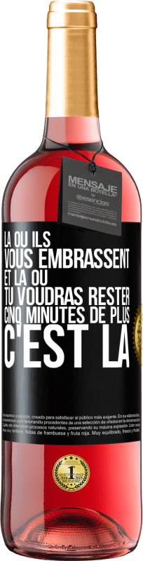 29,95 € Envoi gratuit | Vin rosé Édition ROSÉ Là où ils vous embrassent et là où tu voudras rester cinq minutes de plus, c'est là Étiquette Noire. Étiquette personnalisable Vin jeune Récolte 2024 Tempranillo