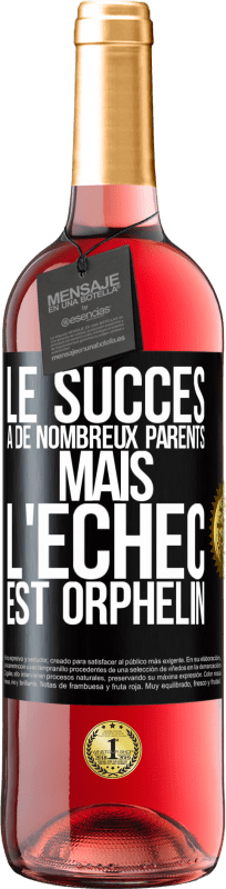 29,95 € Envoi gratuit | Vin rosé Édition ROSÉ Le succès a de nombreux parents mais l'échec est orphelin Étiquette Noire. Étiquette personnalisable Vin jeune Récolte 2024 Tempranillo