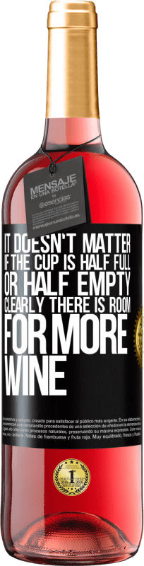 29,95 € Free Shipping | Rosé Wine ROSÉ Edition It doesn't matter if the cup is half full or half empty. Clearly there is room for more wine Black Label. Customizable label Young wine Harvest 2025 Tempranillo