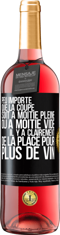 29,95 € Envoi gratuit | Vin rosé Édition ROSÉ Peu importe que la coupe soit à moitié pleine ou à moitié vide. Il y a clairement de la place pour plus de vin Étiquette Noire. Étiquette personnalisable Vin jeune Récolte 2024 Tempranillo