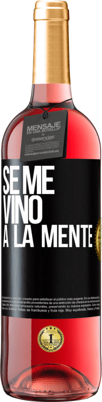 29,95 € Spedizione Gratuita | Vino rosato Edizione ROSÉ Se me VINO a la mente… Etichetta Nera. Etichetta personalizzabile Vino giovane Raccogliere 2024 Tempranillo