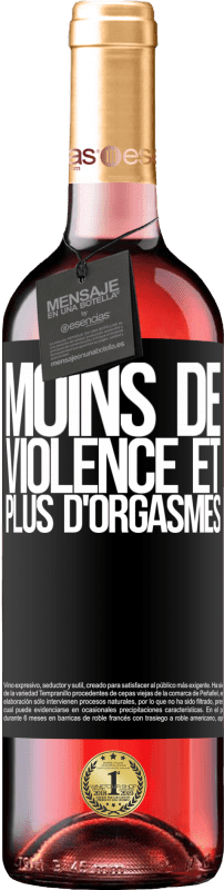 29,95 € Envoi gratuit | Vin rosé Édition ROSÉ Moins de violence et plus d'orgasmes Étiquette Noire. Étiquette personnalisable Vin jeune Récolte 2025 Tempranillo