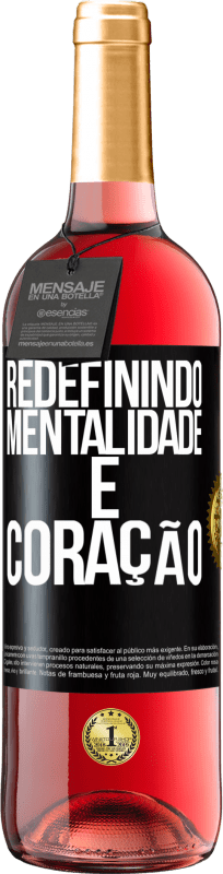 29,95 € Envio grátis | Vinho rosé Edição ROSÉ Redefinindo mentalidade e coração Etiqueta Preta. Etiqueta personalizável Vinho jovem Colheita 2024 Tempranillo