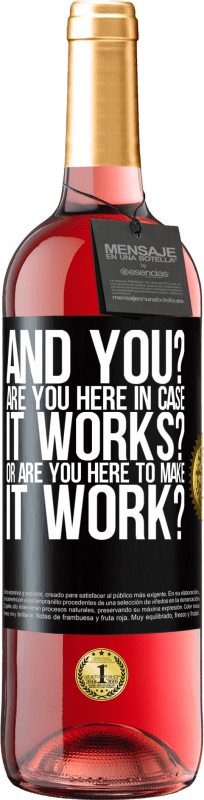 29,95 € Бесплатная доставка | Розовое вино Издание ROSÉ а вы? Вы здесь, если это работает, или вы здесь, чтобы заставить это работать? Черная метка. Настраиваемая этикетка Молодое вино Урожай 2023 Tempranillo