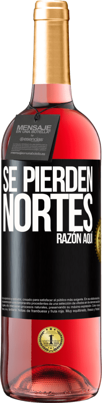 29,95 € Envío gratis | Vino Rosado Edición ROSÉ Se pierden nortes. Razón aquí Etiqueta Negra. Etiqueta personalizable Vino joven Cosecha 2024 Tempranillo