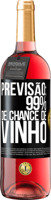 29,95 € Envio grátis | Vinho rosé Edição ROSÉ Previsão: 99% de chance de vinho Etiqueta Preta. Etiqueta personalizável Vinho jovem Colheita 2024 Tempranillo