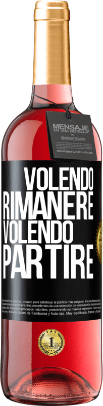 29,95 € Spedizione Gratuita | Vino rosato Edizione ROSÉ Volendo rimanere volendo partire Etichetta Nera. Etichetta personalizzabile Vino giovane Raccogliere 2024 Tempranillo