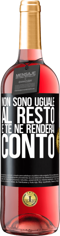 29,95 € Spedizione Gratuita | Vino rosato Edizione ROSÉ Non sono uguale al resto e te ne renderai conto Etichetta Nera. Etichetta personalizzabile Vino giovane Raccogliere 2024 Tempranillo