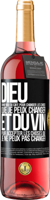 29,95 € Envoi gratuit | Vin rosé Édition ROSÉ Dieu, donne-moi du café pour changer les choses que je peux changer et du vin pour accepter les choses que je ne peux pas change Étiquette Noire. Étiquette personnalisable Vin jeune Récolte 2024 Tempranillo