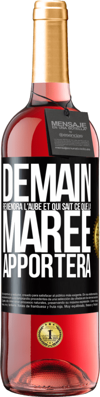 29,95 € Envoi gratuit | Vin rosé Édition ROSÉ Demain reviendra l'aube et qui sait ce que la marée apportera Étiquette Noire. Étiquette personnalisable Vin jeune Récolte 2023 Tempranillo