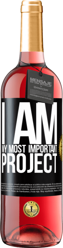 29,95 € Free Shipping | Rosé Wine ROSÉ Edition I am my most important project Black Label. Customizable label Young wine Harvest 2024 Tempranillo