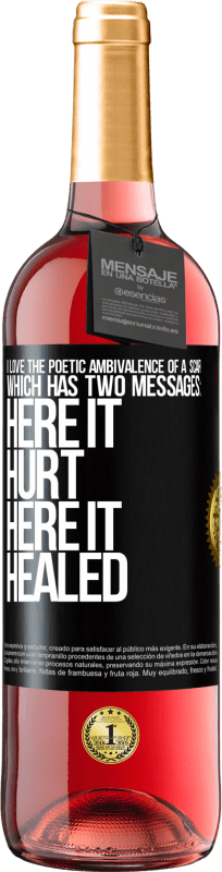 29,95 € Free Shipping | Rosé Wine ROSÉ Edition I love the poetic ambivalence of a scar, which has two messages: here it hurt, here it healed Black Label. Customizable label Young wine Harvest 2023 Tempranillo