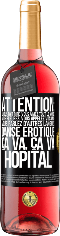 29,95 € Envoi gratuit | Vin rosé Édition ROSÉ Attention: il vous fait rire, vous aimez tout le monde, vous pleurez, vous appelez vos amis, vous parlez d'autres langues, danse Étiquette Noire. Étiquette personnalisable Vin jeune Récolte 2024 Tempranillo