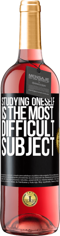 29,95 € 免费送货 | 桃红葡萄酒 ROSÉ版 自学是最困难的课题 黑标. 可自定义的标签 青年酒 收成 2025 Tempranillo