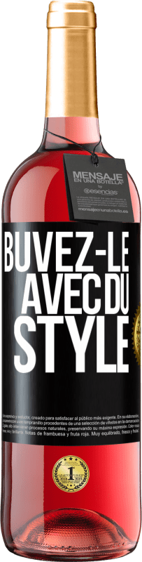29,95 € Envoi gratuit | Vin rosé Édition ROSÉ Buvez-le avec du style Étiquette Noire. Étiquette personnalisable Vin jeune Récolte 2023 Tempranillo