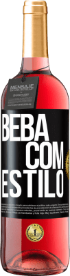29,95 € Envio grátis | Vinho rosé Edição ROSÉ Beba com estilo Etiqueta Preta. Etiqueta personalizável Vinho jovem Colheita 2025 Tempranillo