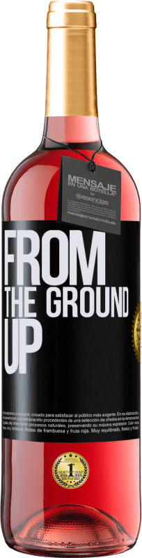 29,95 € Kostenloser Versand | Roséwein ROSÉ Ausgabe From The Ground Up Schwarzes Etikett. Anpassbares Etikett Junger Wein Ernte 2023 Tempranillo