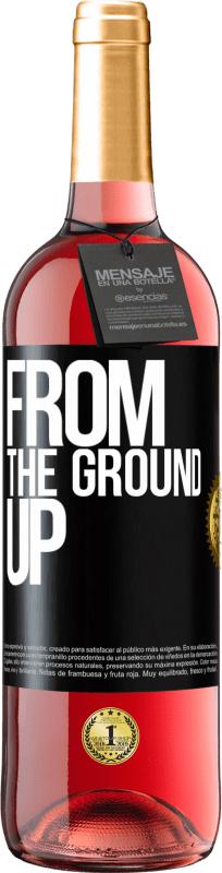 29,95 € Spedizione Gratuita | Vino rosato Edizione ROSÉ From The Ground Up Etichetta Nera. Etichetta personalizzabile Vino giovane Raccogliere 2023 Tempranillo