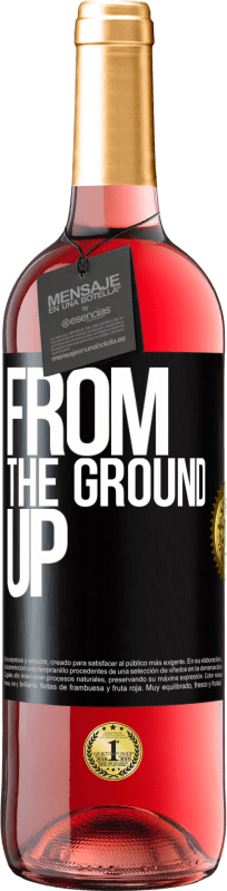 29,95 € Envio grátis | Vinho rosé Edição ROSÉ From The Ground Up Etiqueta Preta. Etiqueta personalizável Vinho jovem Colheita 2023 Tempranillo