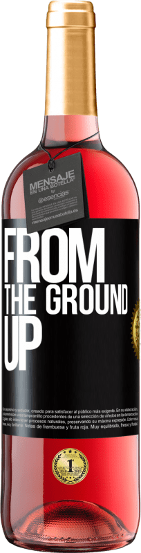 29,95 € Envio grátis | Vinho rosé Edição ROSÉ From The Ground Up Etiqueta Preta. Etiqueta personalizável Vinho jovem Colheita 2024 Tempranillo