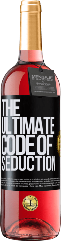 29,95 € Kostenloser Versand | Roséwein ROSÉ Ausgabe The ultimate code of seduction Schwarzes Etikett. Anpassbares Etikett Junger Wein Ernte 2023 Tempranillo