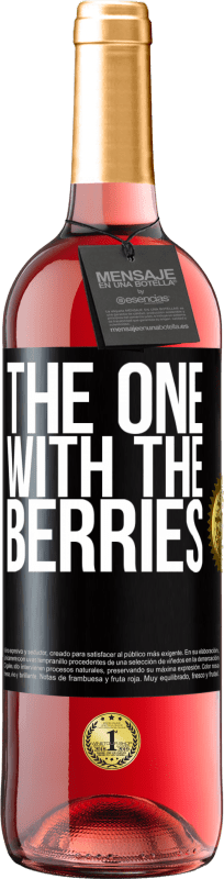 29,95 € Бесплатная доставка | Розовое вино Издание ROSÉ The one with the berries Черная метка. Настраиваемая этикетка Молодое вино Урожай 2024 Tempranillo